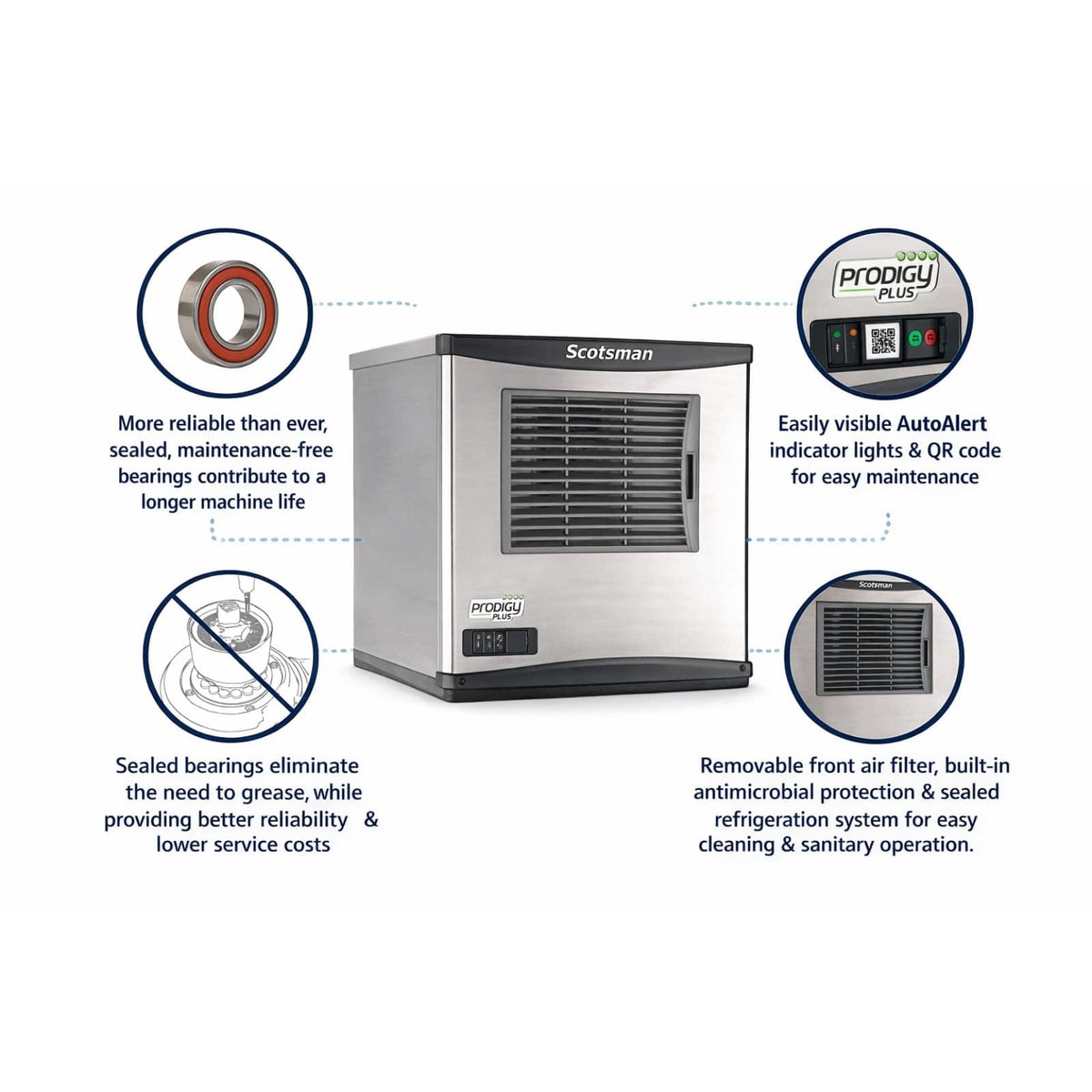 Scotsman 644 lb / Day - No Storage / 0.0 pounds / 1 Ice Machines