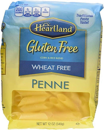 Heartland Gluten Free Penne by AIPC – 12.0 Ounce (Pack of 6), Pack of 6, Model 611216