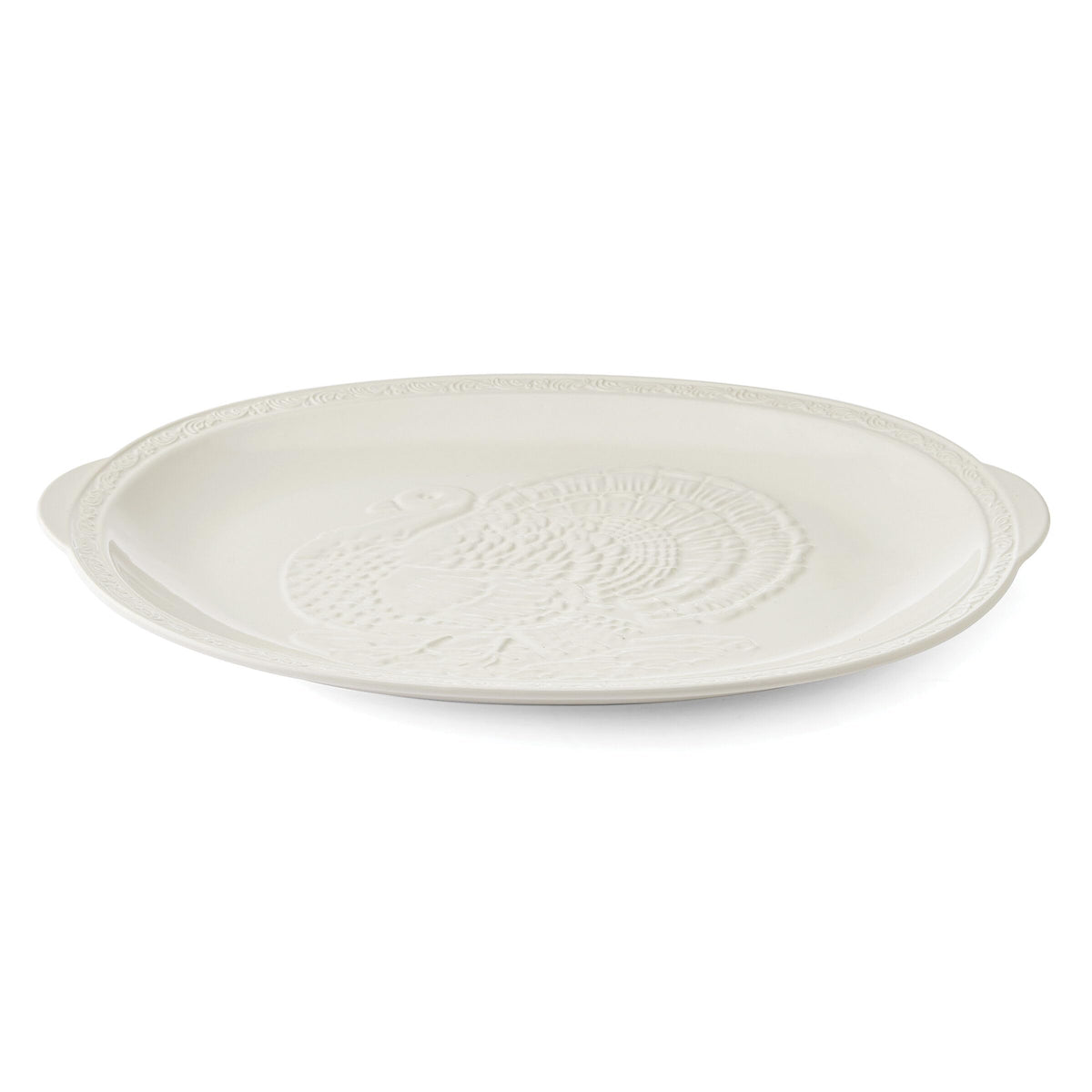 Mikasa Italian Countryside Stoneware Turkey Platter, 18 Inch, Cream