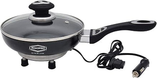 RoadPro 12V Power Supply Portable, Travel Frying Pan with Non-Stick Surface