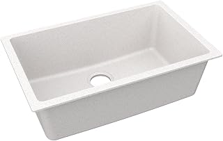 ELGRU13022WH0 Elkay Quartz Classic 29-1/2" x 18-3/4" x 9-1/2", Single Bowl Undermount Sink, White