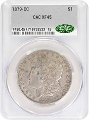 1879 CC Morgan Dollar CAC EF45