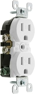Leviton 15 Amp 125 Volt Tamper Resistant Duplex Receptacle, 10 Pack, T5320-IMP, Ivory