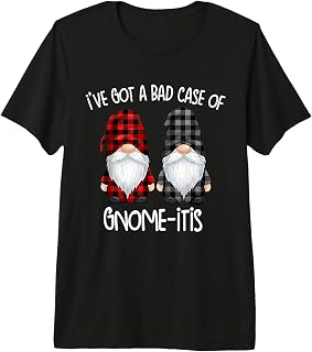 Funny Lazy Gnome Pajama Day Cute Gnome-itis Premium Tri-Blend T-Shirt