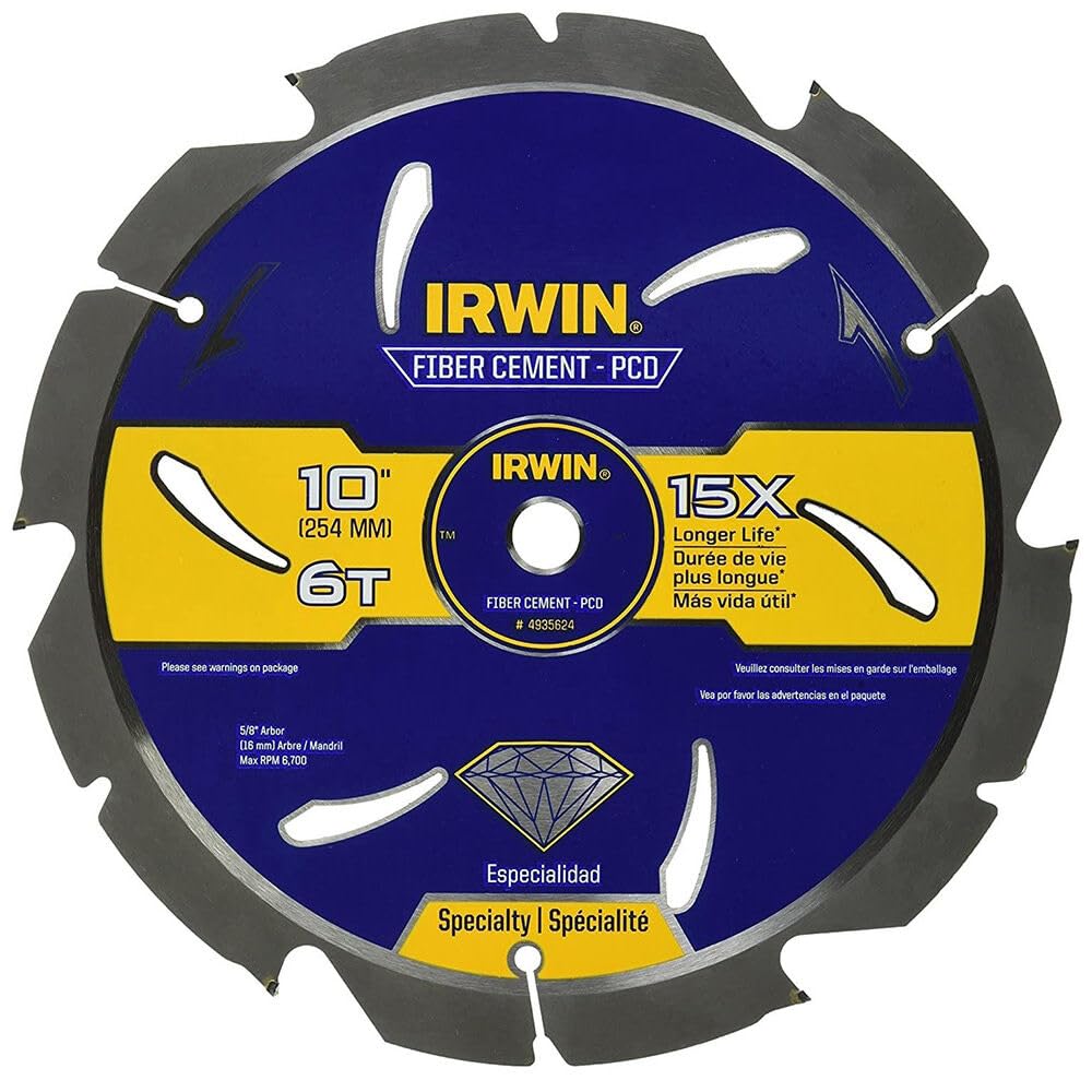 IRWIN 10" 6T / Fiber Cement / Multi Circular Saw Blades