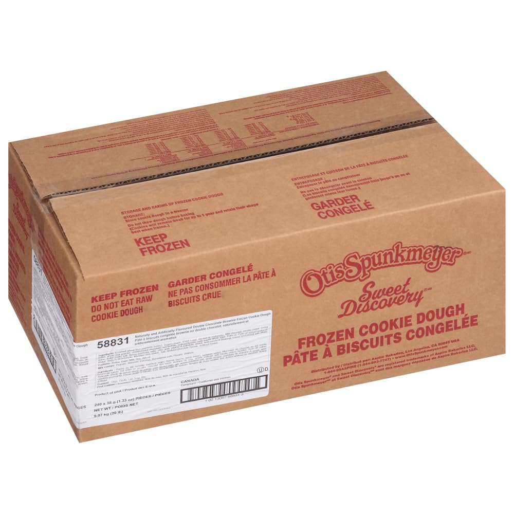 Sweet Discovery Double Chocolate Brownie Cookie Dough by Otis Spunkmeyer – 1.33 Ounce (Pack of 240), brown, Pack of 240