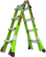 Little Giant Ladder Systems Dark Horse 2.0, M17, 17ft, Multi-Position Ladder, Fiberglass, Type 1A, 300 lbs Weight Rating, (16117-001) | Hi-Viz Green Non-Conductive Fiberglass, Multi-Position, Type IA 300 lbs. Weight Rating