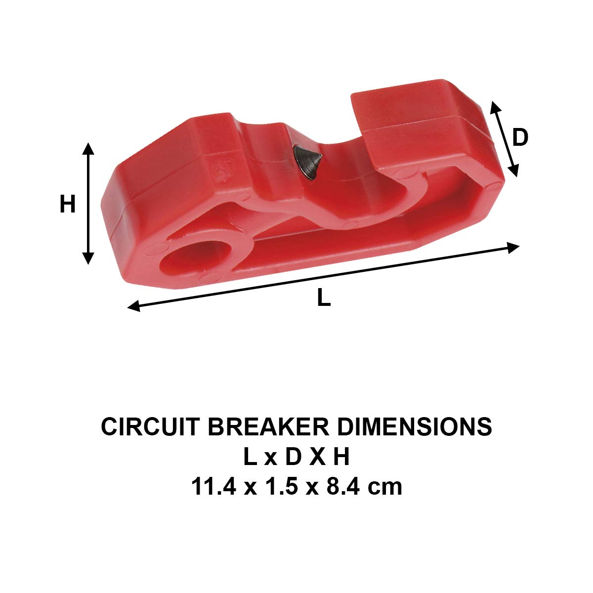 Lockout Tagout Miniature Circuit Breaker Lockout by Master Lock – Universal Toggles, Plastic, Red, Model S2393