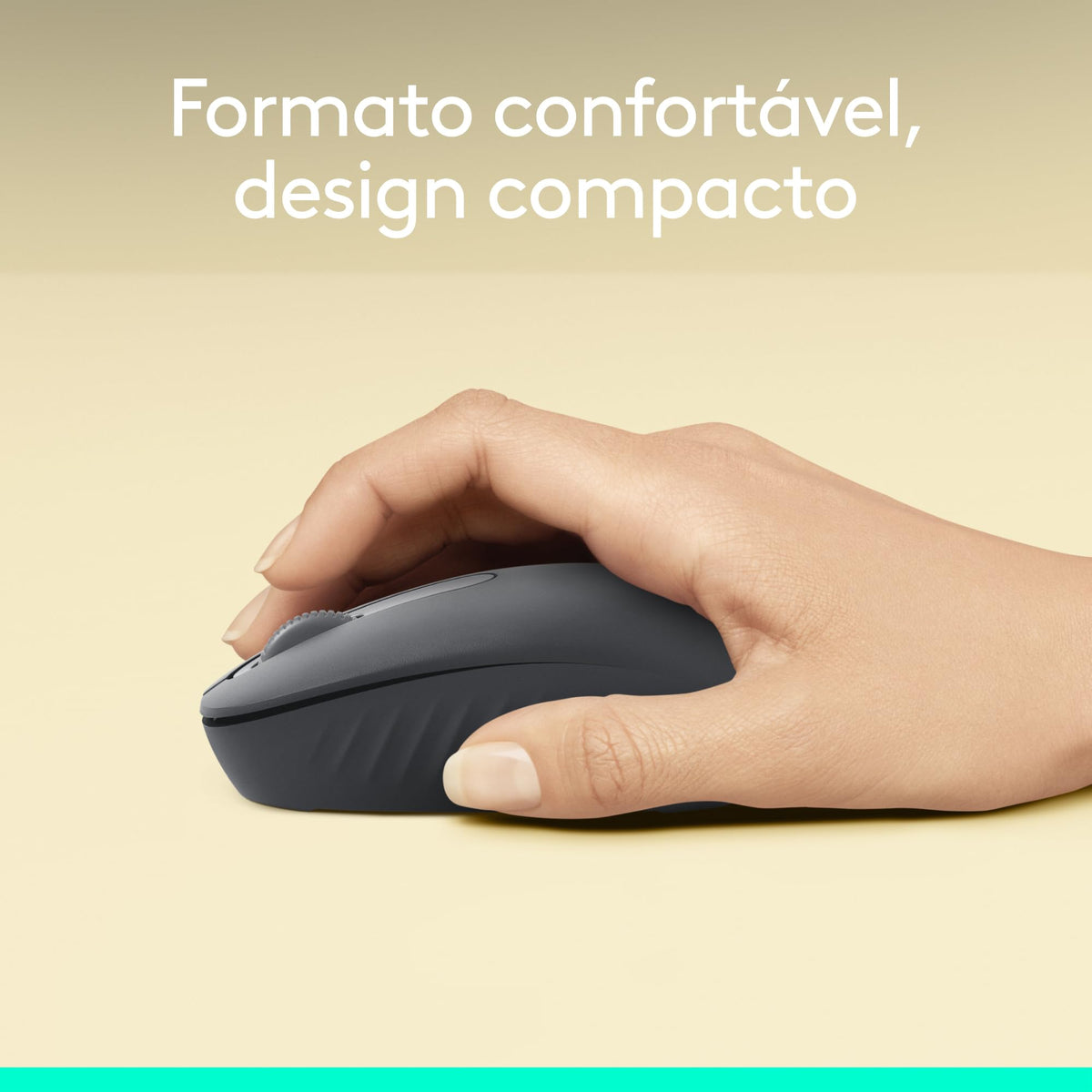 M196 Mouse by Logitech – 3.9" x 2.4" x 1.5", Recycled Plastic, Graphite, Model 910-007456