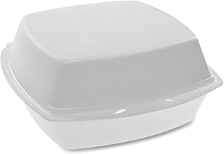 Pactiv Hinged Lid Containers, Single Tab Lock, 500 Containers (PCTYTH100800000)