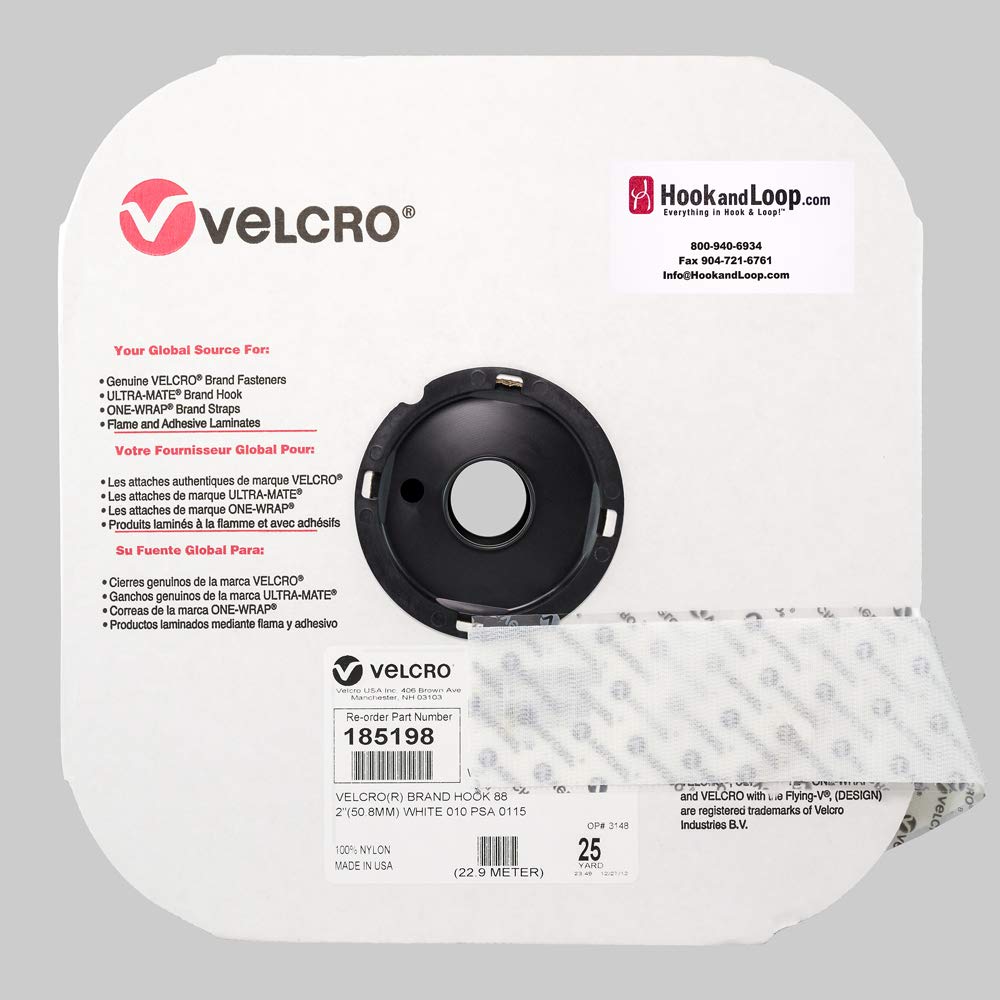 Reclosable Fastener 2 W Hook by VELCRO Brand – Nylon, Model 185198
