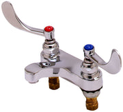 B-0890-Cr, Medical Faucet, Deck Mount, Cast Basin Spout, Aerator, Wrist Handles, Cerama Cartridges by T&S Brass – Brass, Brass / Antique Brass