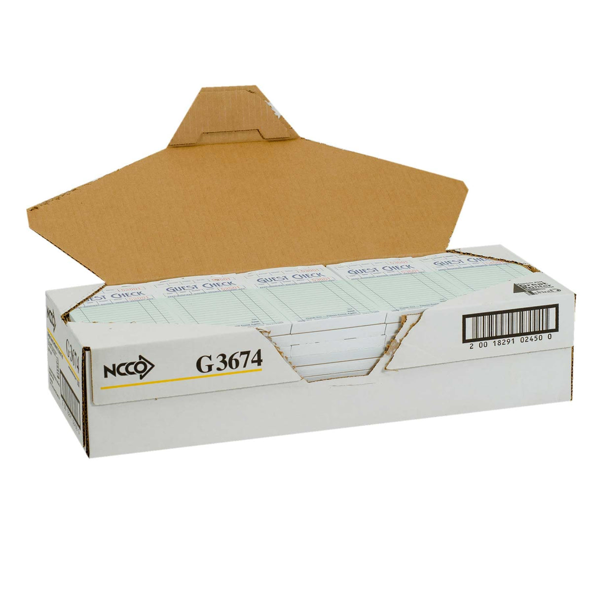 National Checking Company Guest Check Board - 1 Part Green by NCCO – Paper, Pack of 2500
