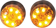 Buyers Products 8891326 Push-On LED Hideaway Strobe Light Kit, 6 High-Intensity LEDs, Amber Warning Light, 19 Flash Patterns, Sync Up to 8 Heads, Headlight & Taillight Install, Work & Utility Trucks