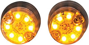 Buyers Products 8891326 Push-On LED Hideaway Strobe Light Kit, 6 High-Intensity LEDs, Amber Warning Light, 19 Flash Patterns, Sync Up to 8 Heads, Headlight & Taillight Install, Work & Utility Trucks