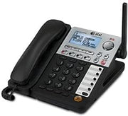 SynJ DECT 6.0 Cordless Deskset for the AT&T SynJ SB67138 & SB67158 Small Business Phone System – Pack of 1, Plastic, Black/Silver, Model SB67148