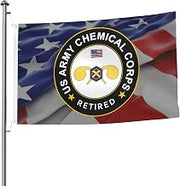 US Chemical Corps Retired Premium 5x8ft Double-Sided Flags with 2 Brass Grommets - All Weathe