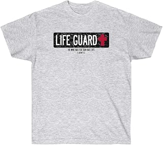 Life Guard - He Who Has The Son Has Life - Christian T-Shirt 5X-Large Ash