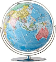 Practical Globe Geographic Globes Metal Stand Stainless Steel Educational Globe 16.5in Diameter Desktop World Globes for Interactive Fun Beautifully Decor