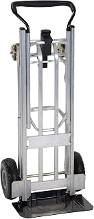 Cosco 3-in-1 Series Assisted Cart with Flat-Free Wheels Hand Truck, Silver