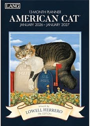 Lang, American Cat 2026 Monthly Planner, 7'' X 7'', 12-Month Calendar with Case Binding