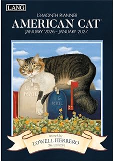 Lang, American Cat 2026 Monthly Planner, 7'' X 7'', 12-Month Calendar with Case Binding