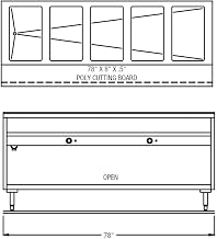 78" 208 V Electric Hot Food Table