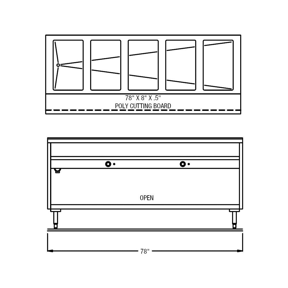 78" 208 V Electric Hot Food Table by Randell – Model 3315-208