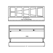 78" 240 V Electric Hot Food Table by Randell – Model 3315-240