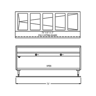 78" 240 V Electric Hot Food Table by Randell – Model 3315-240
