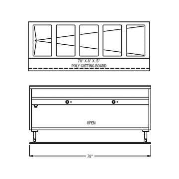 78" 240 V Electric Hot Food Table by Randell – Model 3315-240