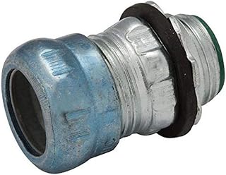 RACO 2914RT Steel EMT Compression Connector, Rain Tight, Insulated, 1" (Pack of 15)