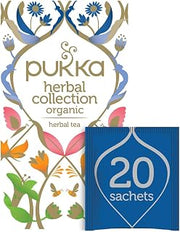 Pukka Organic Herbal Tea Collection, Five Herbal Blends, 20 Tea Bags