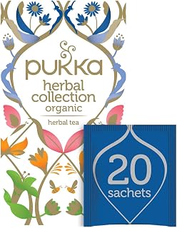 Pukka Organic Herbal Tea Collection, Five Herbal Blends, 20 Tea Bags
