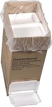 Pactiv Classic Polystyrene Foam, Low-Profile, 9.3125 Inch Long Rectangular Food Container, White | 150/Case