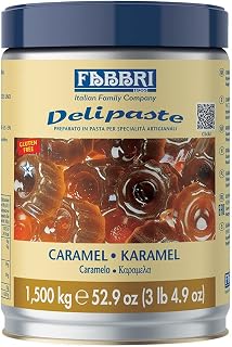 Fabbri Delipaste Caramel Flavoring Compound, 3.3 lb | For Gelato, Ice Cream, Soft Serve, Pastry and Confectionary, 1 Tin