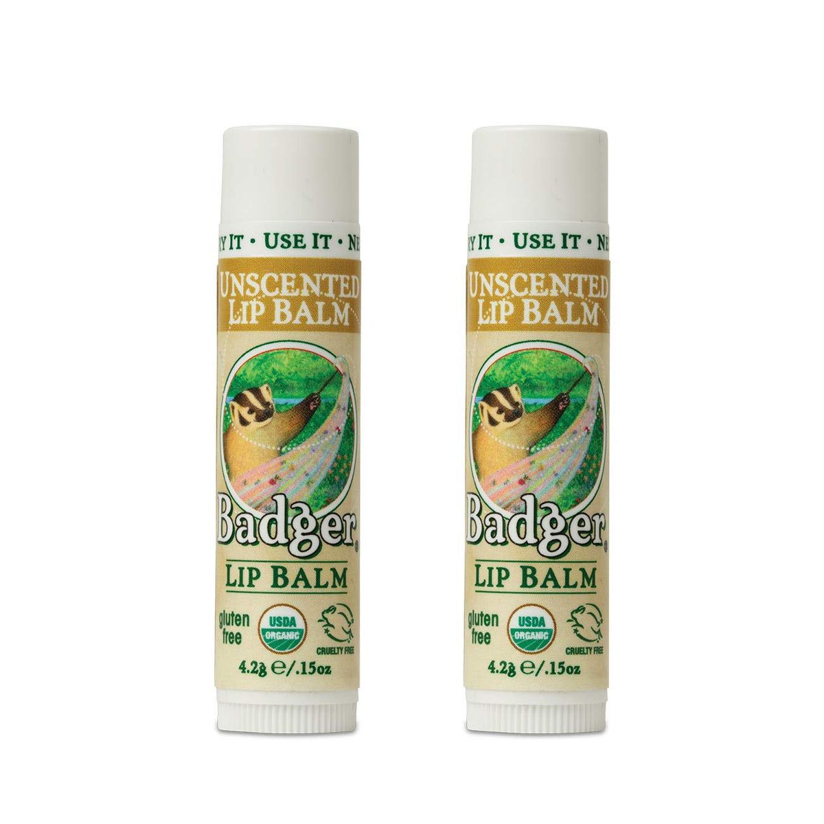Badger Unscented / 1 Count (Pack of 2) / 2 Balms & Moisturizers