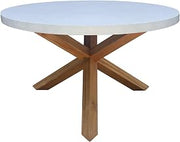 IC INTERNATIONAL CONCEPTS Outdoor Teak Wood Patio Dining Table with Polystone Top - Natural
