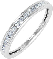 1/5 Carat Channel Set Diamond Wedding Band Ring in 10K Solid Gold