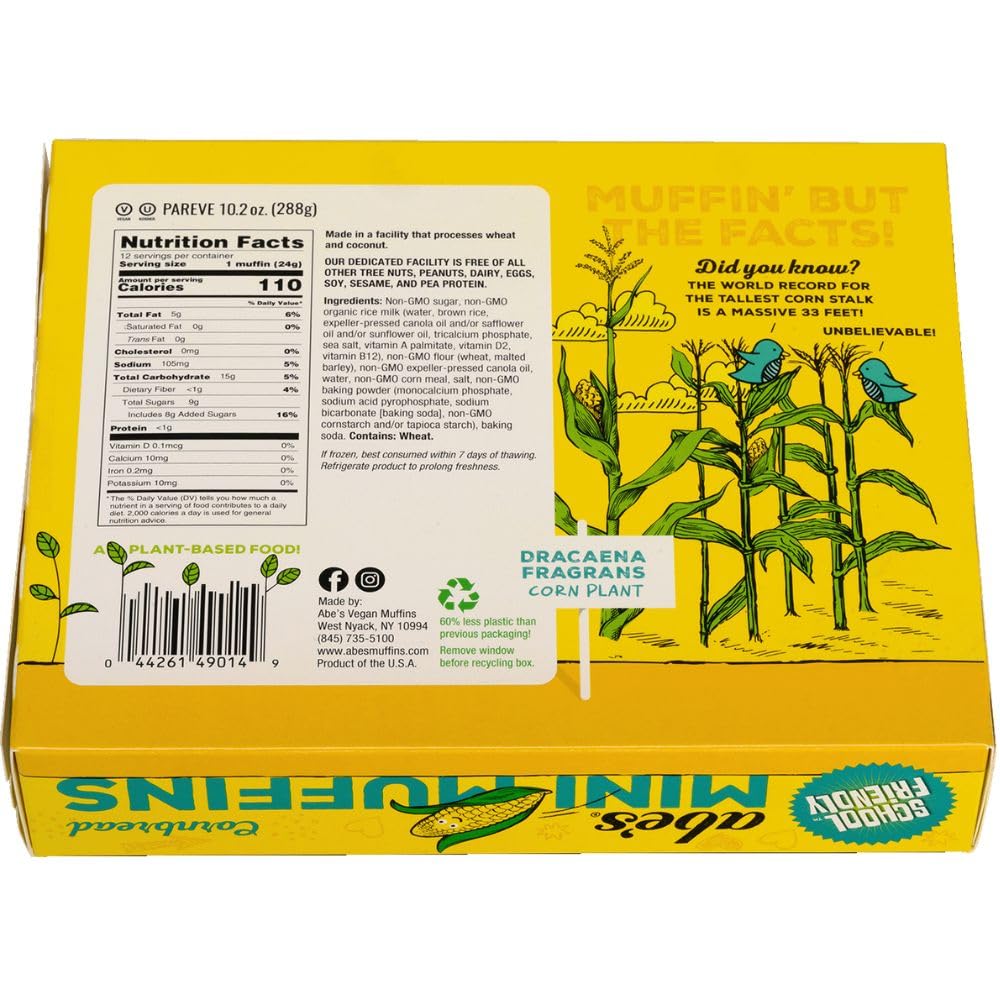 Mini Corn Muffin 12ct by Abe's – 10.2 Ounce (Pack of 1), Model 0044261490149