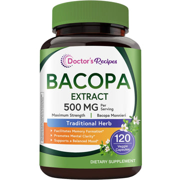 Bacopa Monnieri by Doctor's Recipes – 120 Count (Pack of 1)