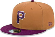 New Era Pittsburgh Pirates 9FIFTY 2Tone Color Pack Snapback Cap, Adjustable Hat Brown Purple