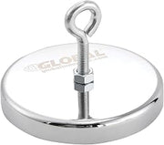 Global Industrial Ceramic Hang-It Magnet w/Attached Eyebolt, 95 Lbs. Pull, 6/Pack