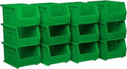 Akro-Mils 30237 AkroBins Plastic Storage Bins, 9"x6"x5", Green, 12-Pack