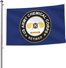 US Chemical Corps Vietnam Service Combat Retired Premium 5x8ft Double-Sided Flags with 2 Brass Grommets - All Weathe
