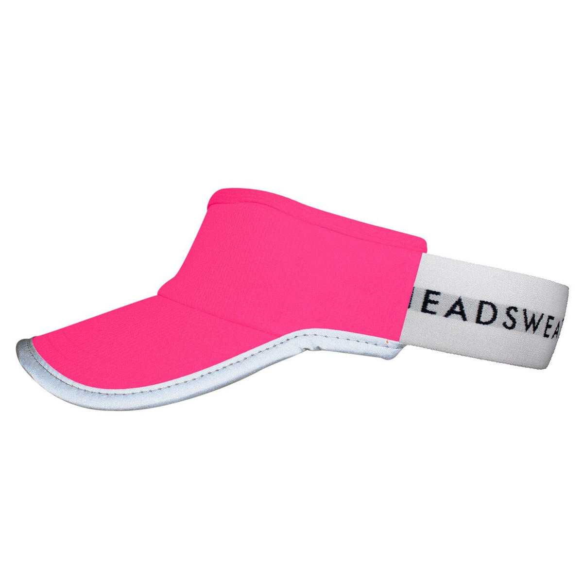 Womens Lightweight Performance Running Reflective Visor by Headsweats – One Size, Polyester, Neon Pink, Model 7703 890R