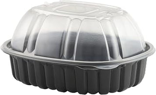 Anchor Packaging Large Vented Chicken Roaster Combo Pack Black Base w/clear lid 170 of Each