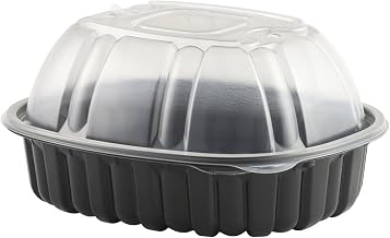 Anchor Packaging Large Vented Chicken Roaster Combo Pack Black Base w/clear lid 170 of Each