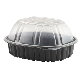 Large Vented Chicken Roaster Combo Pack Black Base Clear Lid 170 / by Anchor Packaging – Large 170 x 170 inches, Polypropylene, Black Base, Clear Lid, Model 4110600
