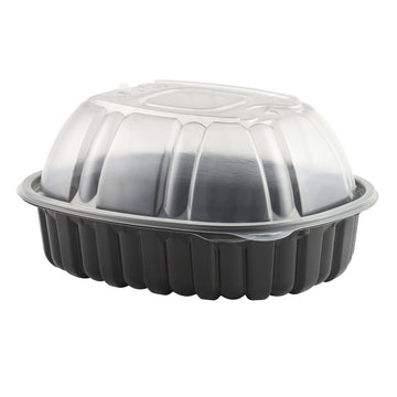 Large Vented Chicken Roaster Combo Pack Black Base Clear Lid 170 / by Anchor Packaging – Large 170 x 170 inches, Polypropylene, Black Base, Clear Lid, Model 4110600
